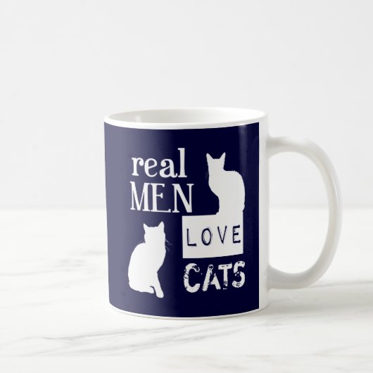 Wirkliche Mann-Liebe-Katzen Kaffeetasse (Rechts)