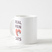 Wirkliche Mann-Liebe-Katzen Kaffeetasse (Vorderseite Links)
