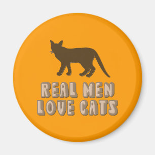 Wirkliche Mann-Liebe-Katzen Magnet