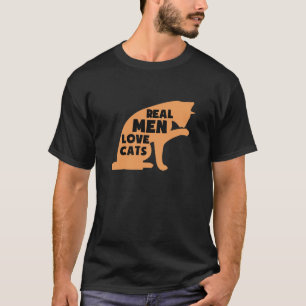 Wirkliche Mann-Liebe-Katzen T-Shirt