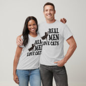 Wirkliche Mann-Liebe-Katzen T-Shirt (Unisex)