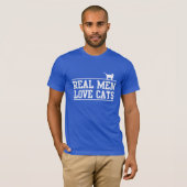 Wirkliche Mann-Liebe-Katzen T-Shirt (Vorne ganz)