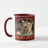 Wirkliche Mann-Liebe-Katzen Tasse (Links)