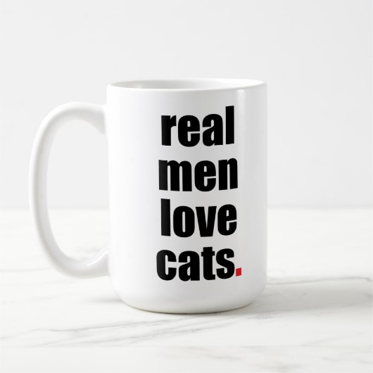 Wirkliche Mann-Liebe-Katzen-Tasse Kaffeetasse (Links)