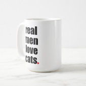 Wirkliche Mann-Liebe-Katzen-Tasse Kaffeetasse (Vorderseite Links)