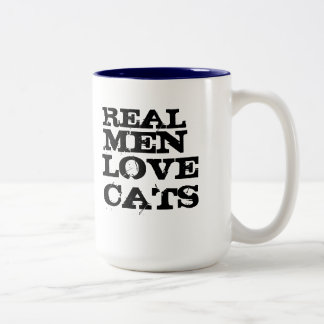 Wirkliche Mann-Liebe-Katzen-Tasse Zweifarbige Tasse