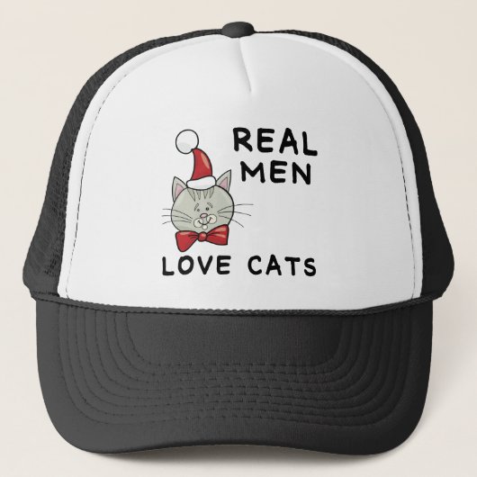 Wirkliche Mann-Liebe-Katzen Truckerkappe (Vorderseite)