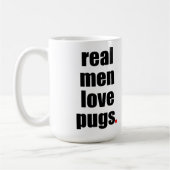 Wirkliche Mann-Liebe-Mops-Tasse Kaffeetasse (Links)