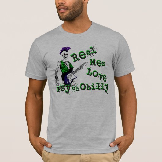 Wirkliche Mann-Liebe Psychobilly T-Shirt (Vorderseite)