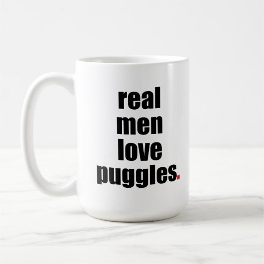 Wirkliche Mann-Liebe Puggles Tasse (Links)