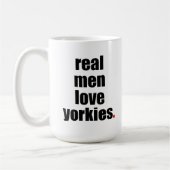 Wirkliche Mann-Liebe Yorkies Tasse (Links)