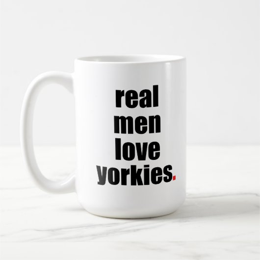 Wirkliche Mann-Liebe Yorkies Tasse (Links)