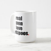 Wirkliche Mann-Liebe Yorkipoos Tasse (Vorderseite Links)