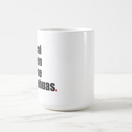 Wirkliche Mann-Liebechihuahuas-Tasse Kaffeetasse (Mittel)