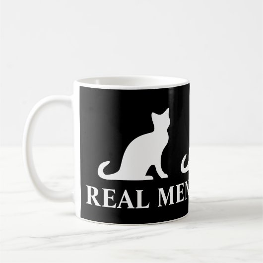Wirkliche Mann-Liebekatzen-Kaffee-Tasse Kaffeetasse (Links)