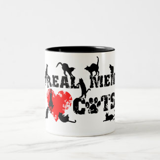 Wirkliche Mann-Liebekatzen, Katzen haben 9 Leben Zweifarbige Tasse