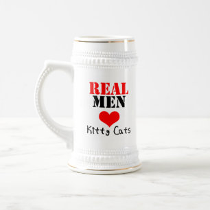 "Wirkliche Mann-Liebekitty-Katzen-" Bier Stein Bierglas