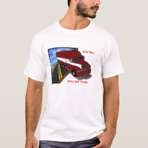 wirkliche Männer des Fernlastfahrers fahren groß T-Shirt