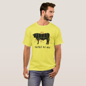 Wirkliche Männer essen Fleisch! Lustiges T-Shirt (Vorne ganz)
