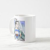 Wirkliche Männer essen Kuchen-Tasse Kaffeetasse (Vorderseite Links)