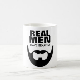 Wirkliche Männer haben Bart-Kaffee-Tasse Kaffeetasse