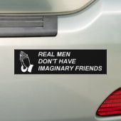 WIRKLICHE MÄNNER HABEN NICHT IMAGINÄRE FREUNDE AUTOAUFKLEBER (Auf Auto)
