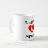 Wirkliche Männer Liebe-Alpakas Kaffeetasse (Vorderseite Links)