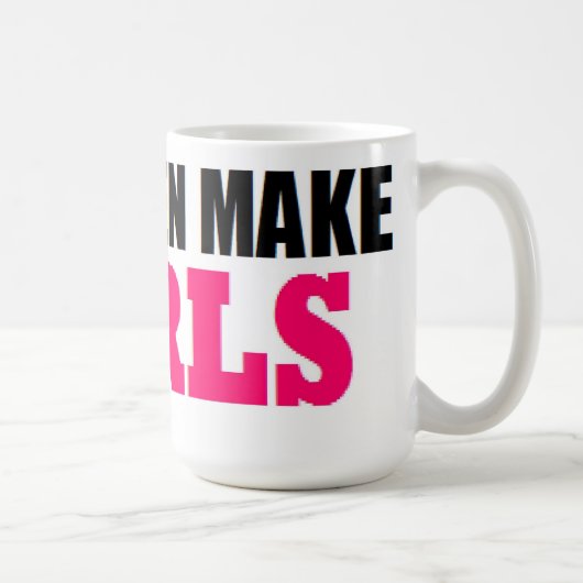 WIRKLICHE MÄNNER MACHEN MÄDCHEN BABY-VATI NEUER KAFFEETASSE (Rechts)