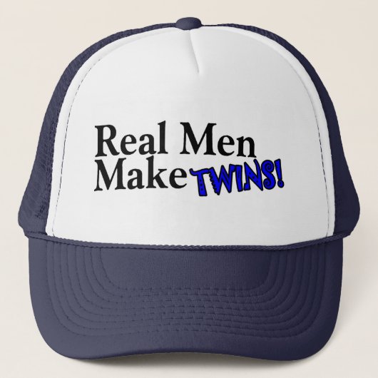 Wirkliche Männer machen Zwillinge (b) Truckerkappe (Vorderseite)