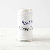 Wirkliche Männer machen Zwillinge Bierglas (Mittel)