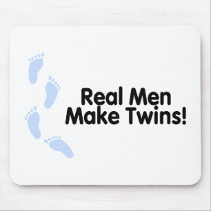 Wirkliche Männer machen Zwillinge (Jungen) Mousepad