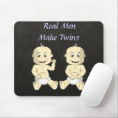 Wirkliche Männer machen Zwillinge Mousepad (Mit Mouse)