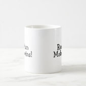 Wirkliche Männer machen Zwillinge (Schwarzes) Kaffeetasse (Mittel)