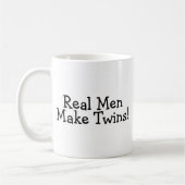 Wirkliche Männer machen Zwillinge (Schwarzes) Kaffeetasse (Links)