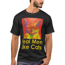 Wirkliche Männer mögen Katzen-T - Shirt