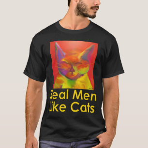 Wirkliche Männer mögen Katzen-T - Shirt