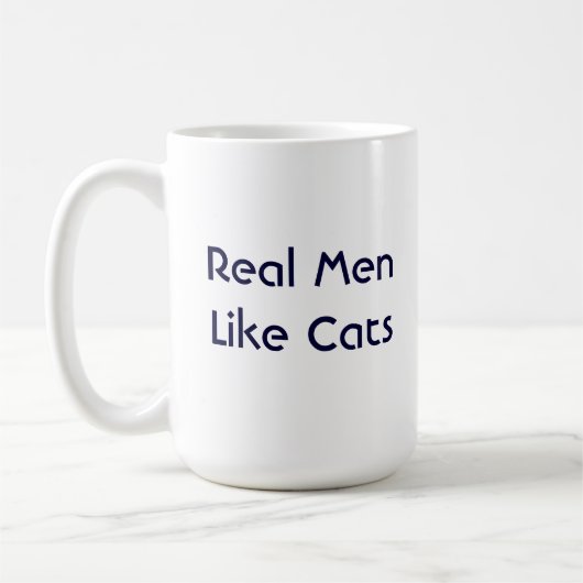 Wirkliche Männer mögen Katzen-Tasse Kaffeetasse (Links)