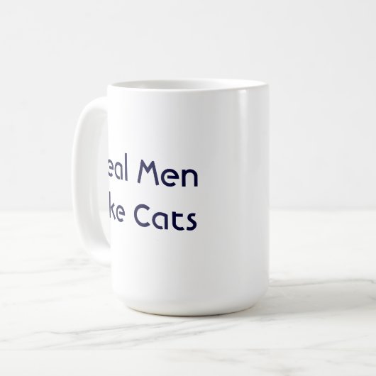 Wirkliche Männer mögen Katzen-Tasse Kaffeetasse (Vorderseite Links)