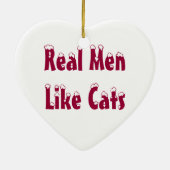 Wirkliche Männer mögen Katzen-Verzierung Keramik Ornament (Hinten)