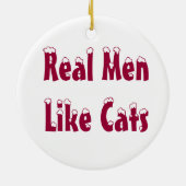 Wirkliche Männer mögen Katzen-Verzierung Keramik Ornament (Hinten)