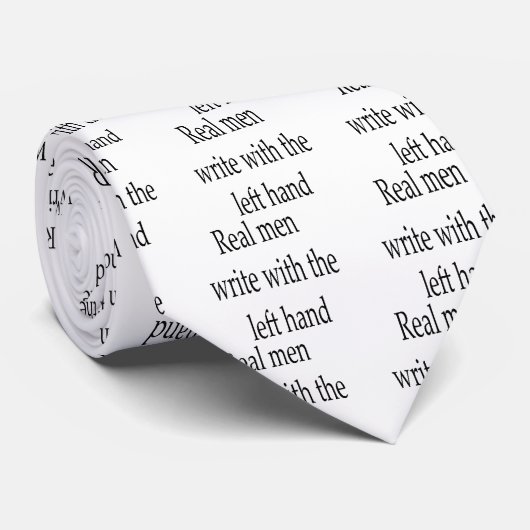 Wirkliche Männer schreiben mit der links Hand Krawatte (Gerollt)