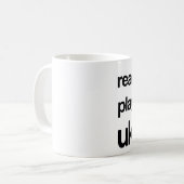 WIRKLICHE MÄNNER SPIELEN DEN UKULELE KAFFEETASSE (Vorderseite Links)