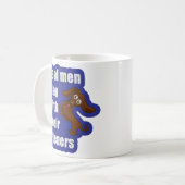 Wirkliche Männer spielen mit ihren Dackeln, Kaffeetasse (Vorderseite Links)