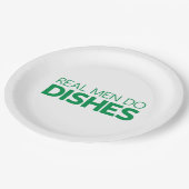 Wirkliche Männer tun Geschirr Pappteller (Schrägansicht)