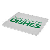 Wirkliche Männer tun Geschirr Schneidebrett (Ecke)