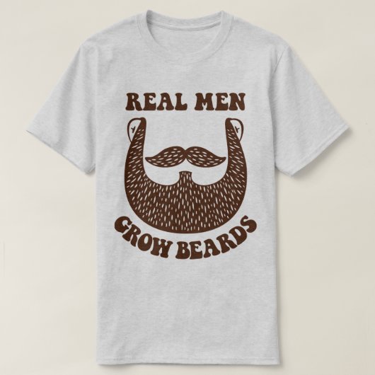 Wirkliche Männer wachsen T-Shirt (Design vorne)