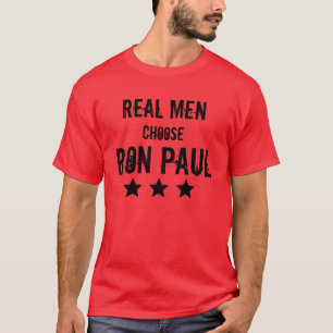 Wirkliche Männer wählen Ron Paul T-Shirt
