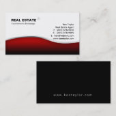 Wirkliche rote Wellen-modernes Metall des Visitenkarte (Vorne/Hinten)