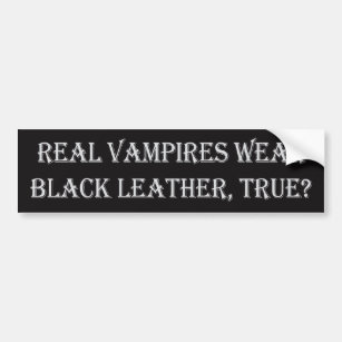 Wirkliche Vampires tragen schwarzen ledernen Autoaufkleber