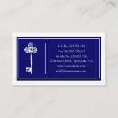 Wirkliche Visitenkarte (Rückseite)